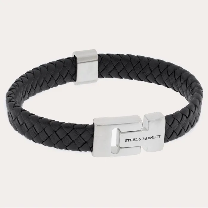 Steel and Barnett Earrings Lederarmband Harrison Schwarz STEEL BARNETT