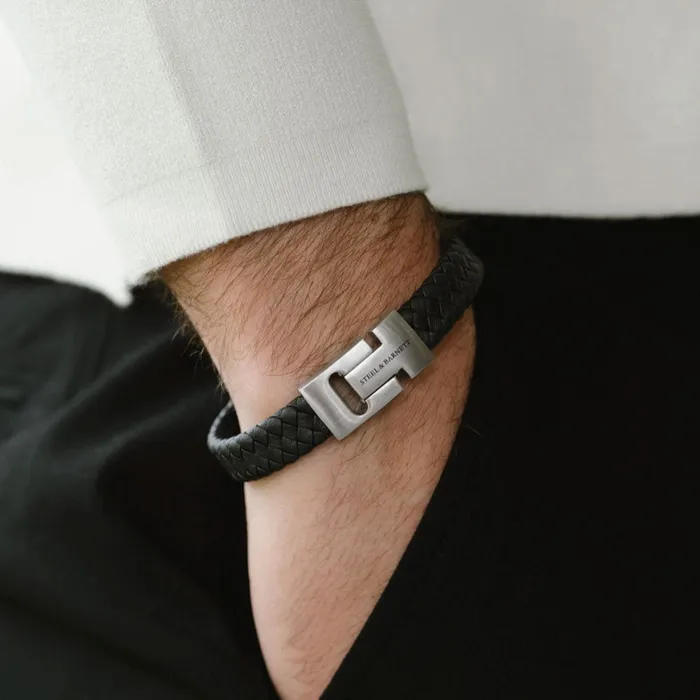 Steel and Barnett Earrings Lederarmband Harrison Schwarz STEEL BARNETT