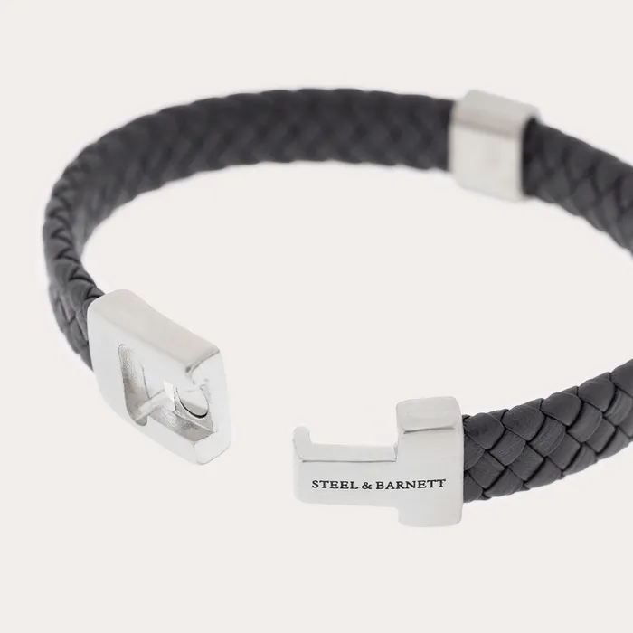 Steel and Barnett Earrings Lederarmband Harrison Schwarz STEEL BARNETT