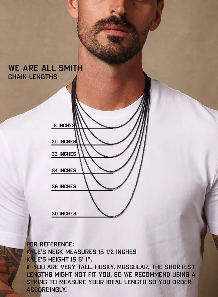 Sterling Silver Four Way Cross Pendant Necklace for Men WE ARE ALL SMITH Necklaces