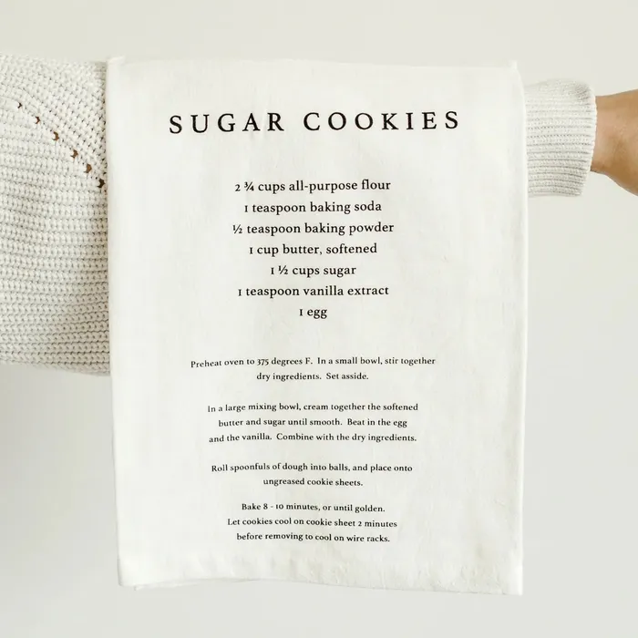 Sugar Cookies Tea Towel Sweet Water Decor Earrings
