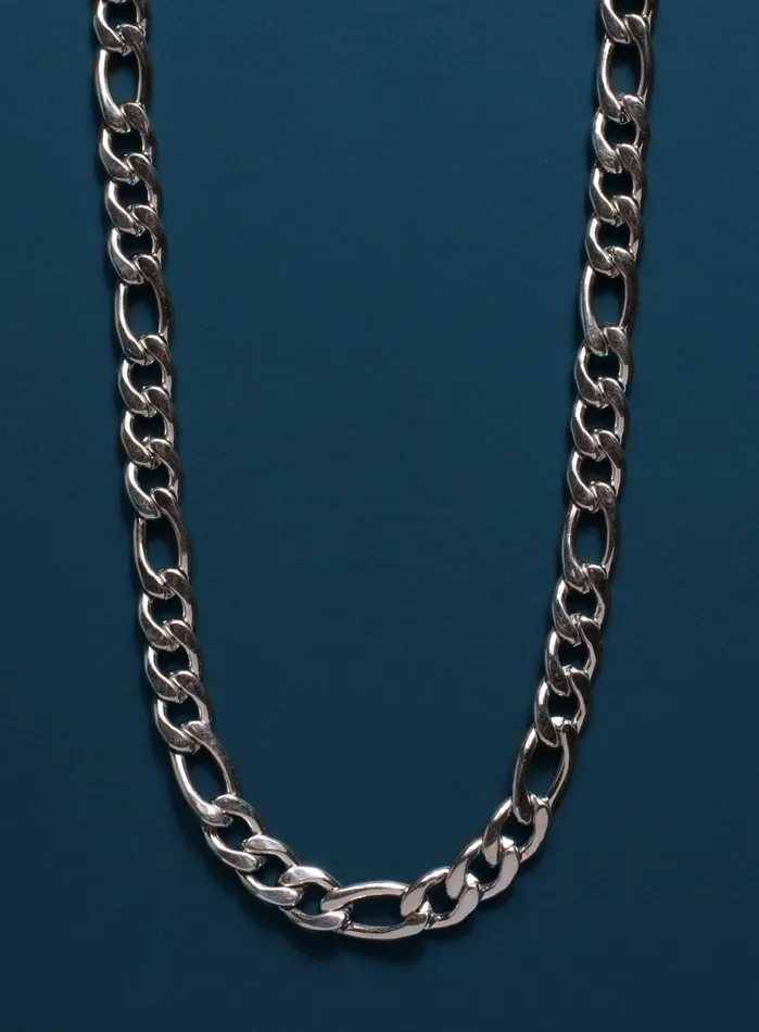 Sweatproof Waterproof Mens Chain Necklace 7mm Figaro WE ARE ALL SMITH Mens Jewelry Clothing Necklaces