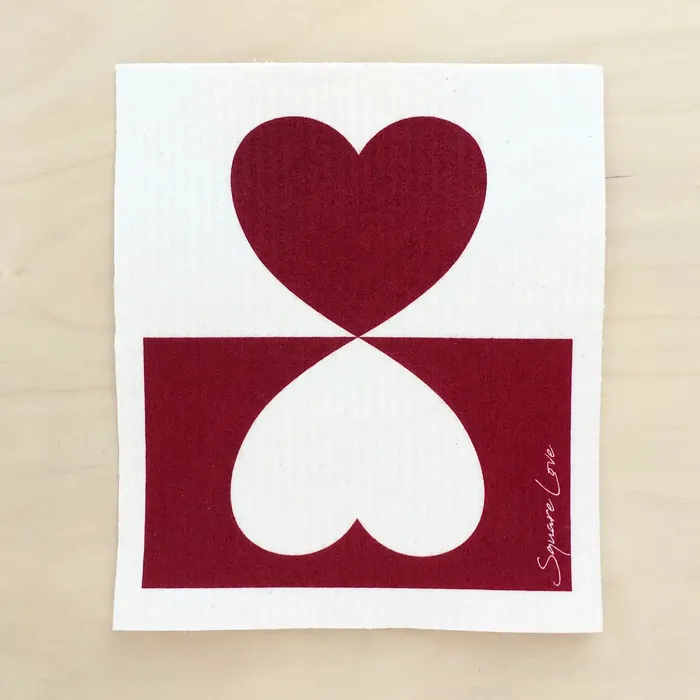 Swedish Dish Cloth Hearts Candlewick Gift Shop Earrings