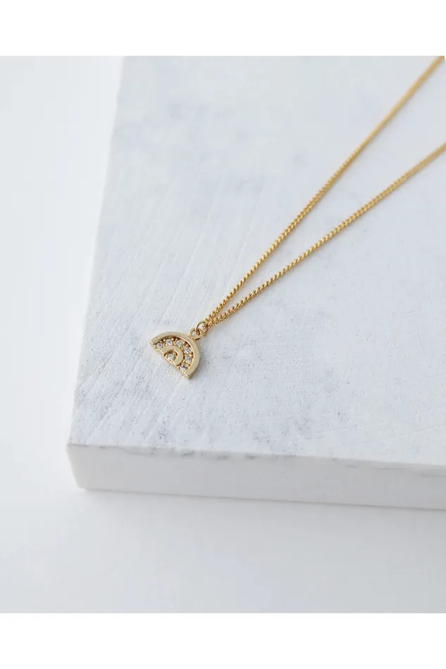 The Future is Yours Pave Rainbow Necklace Gold Lovers Tempo Necklaces