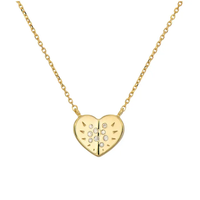 Three Stories Jewelry Small Love Explosion Heart Necklace Necklaces