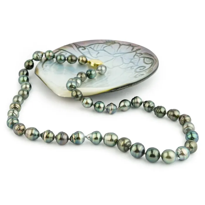 Tropical Rainforest 9118mm Tahitian Pearl Strand Kamoka Pearl Earrings