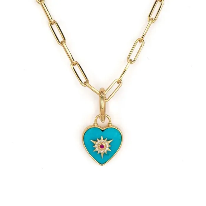 Trust Your Heart Tablet Charm Pendant Three Stories Jewelry Necklaces