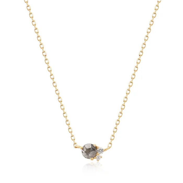 TWILA Grey Diamond and White Sapphire Necklace AURELIE GI Necklaces
