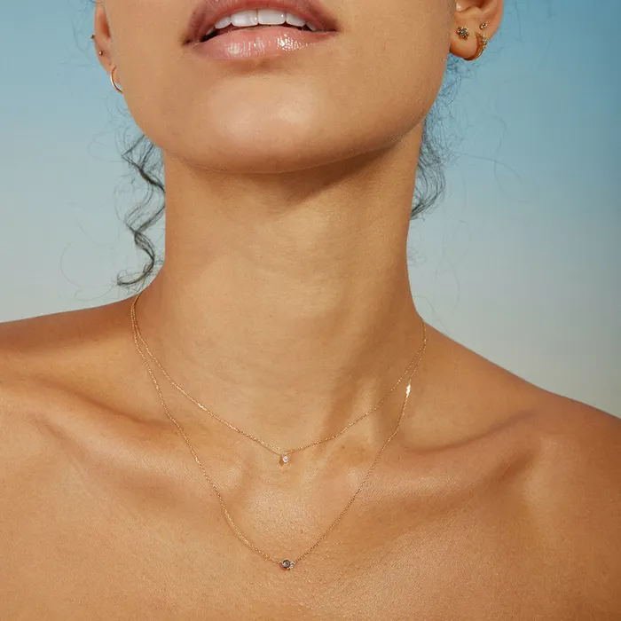 TWILA Grey Diamond and White Sapphire Necklace AURELIE GI Necklaces