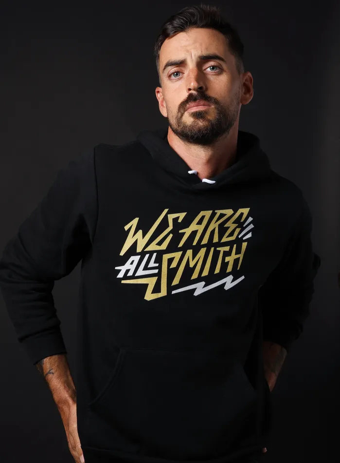 Unisex We Are All Smith black hoodie WE ARE ALL SMITH Mens Jewelry Clothing Rings