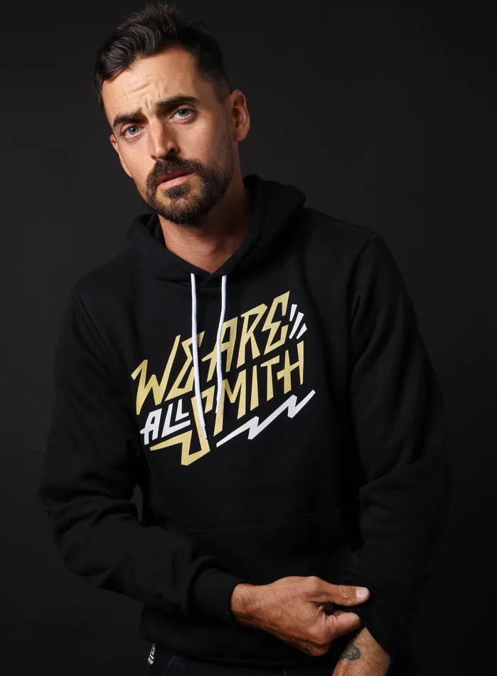 Unisex We Are All Smith black hoodie WE ARE ALL SMITH Mens Jewelry Clothing Rings
