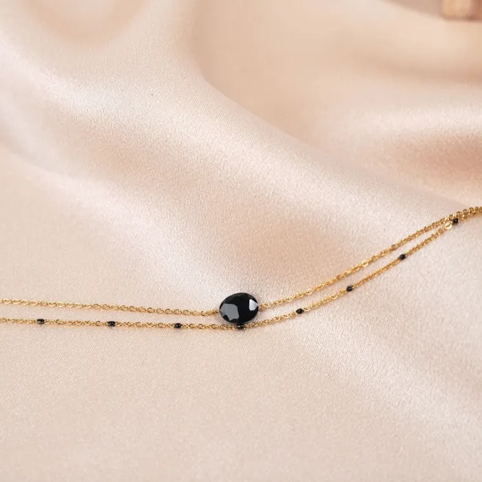Victoire Collection Earrings Sonia zweireihiges Armband Onyx Victoire Collection