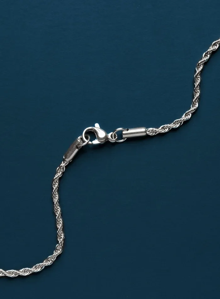 Waterproof Silver Cross for Men on Rope Chain WE ARE ALL SMITH Mens Jewelry Clothing Necklaces
