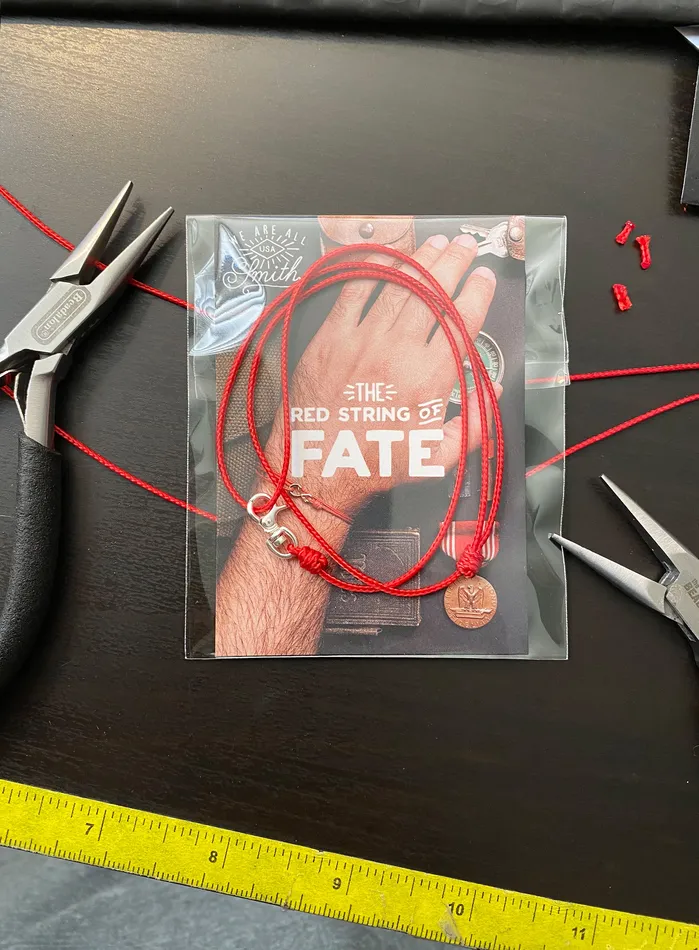 We Are All Smith Bracelets Infinity Bracelet Red cord mens bracelet with silver clasp