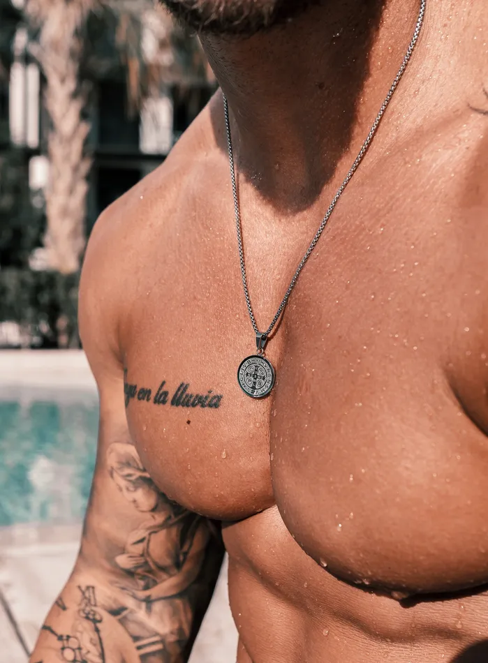 WE ARE ALL SMITH Mens Jewelry Clothing Earrings Waterproof Large St Benedict Medal