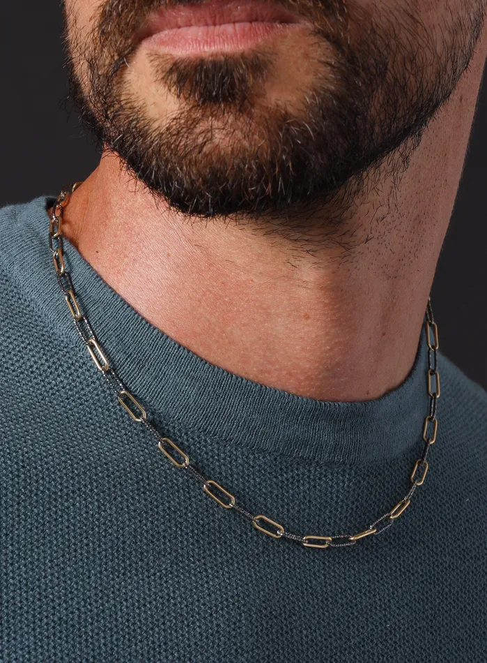 WE ARE ALL SMITH Mens Jewelry Clothing Necklaces 14k Gold Filled and Lasered Sterling Cable Chain
