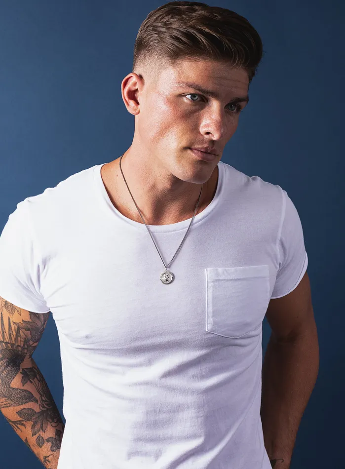 WE ARE ALL SMITH Mens Jewelry Clothing Necklaces Saint Dominic 925 Oxidized Sterling Silver Pendant and Curb Chain Necklace