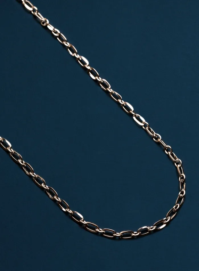 WE ARE ALL SMITH Necklaces Waterproof 1 to 1 style links 4mm Oval Cable Chain Necklace