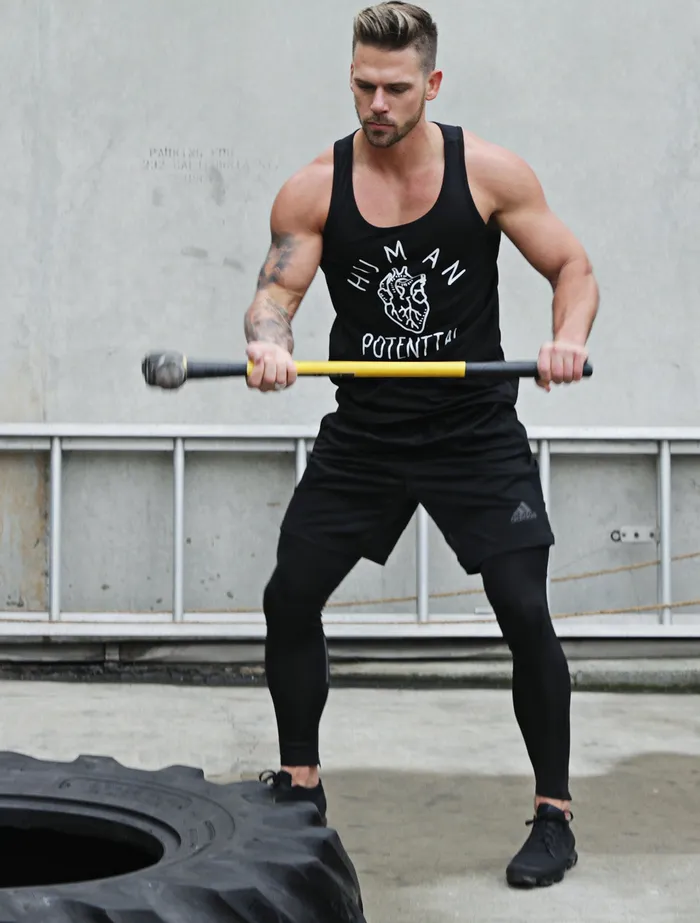 WE ARE ALL SMITH Rings Human Potential Black Tank Top