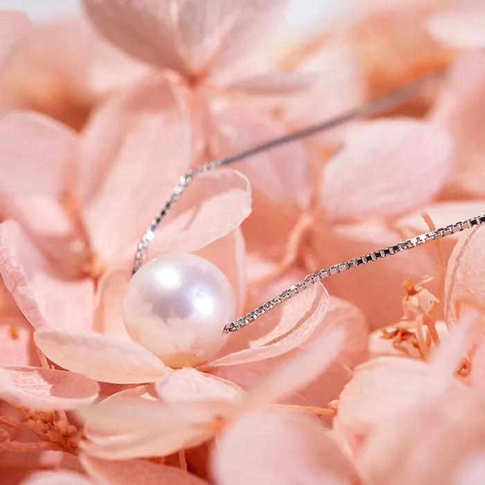 Yellow Chimes 925 Sterling Silver Hallmark and Certified Purity Valentine Special Pearl Pendant with Silver Chain for Women and Girls Silver White Medium Yellow Chimes Necklaces
