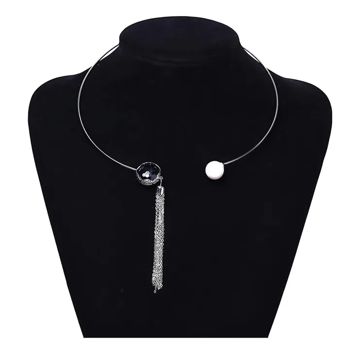 Yellow Chimes A5 Grade Crystal DesignerHalf Ring Type Necklace For Women Girls Yellow Chimes Necklaces