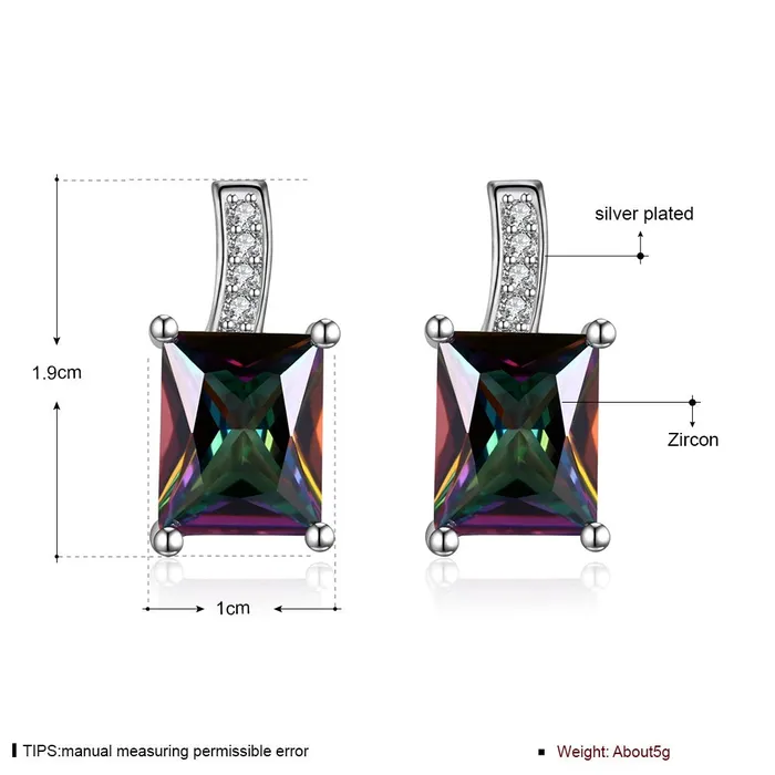 Yellow Chimes A5 Grade Crystal Silver Plated Earrings for Women Girls Yellow Chimes Earrings