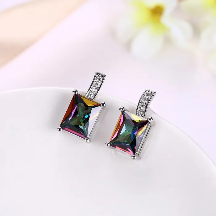 Yellow Chimes A5 Grade Crystal Silver Plated Earrings for Women Girls Yellow Chimes Earrings