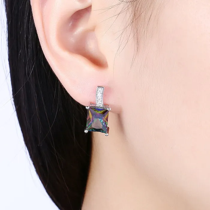Yellow Chimes A5 Grade Crystal Silver Plated Earrings for Women Girls Yellow Chimes Earrings