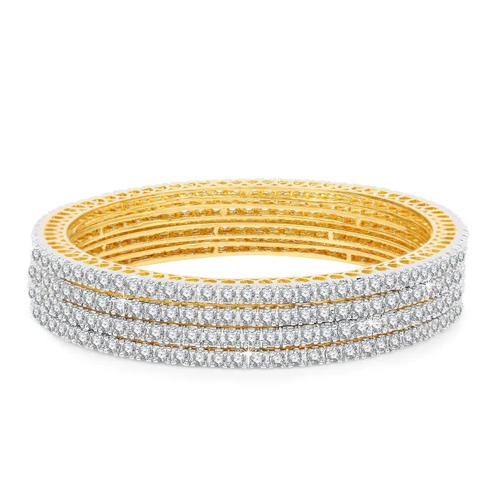Yellow Chimes American Diamond Bangles Set for Women Gold Plated High Grade Authentic White AD Jewellery Bangles Set for Women and Girls Yellow Chimes Earrings Yellow Chimes American Diamond Bangles Set for Women Gold Plated High Grade Authentic White AD Jewellery Bangles Set for Women and Girls Yellow Chimes Earrings