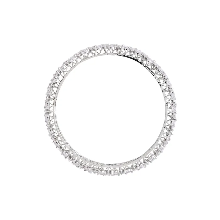 Yellow Chimes Bangles for Women and Girls American Diamond Bangles for women Silver Tone White AD Studded Bangles for girls Birthday Gift For girls and women Anniversary Gift for Wife Yellow Chimes Earrings