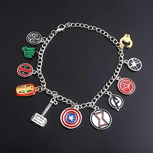 Yellow Chimes Bracelet for Women and Girls Fashion Silver Charm Bracelets for Women and Girls Avengers Merchandise Hanging Charms Bracelet for Girls Women Yellow Chimes Earrings