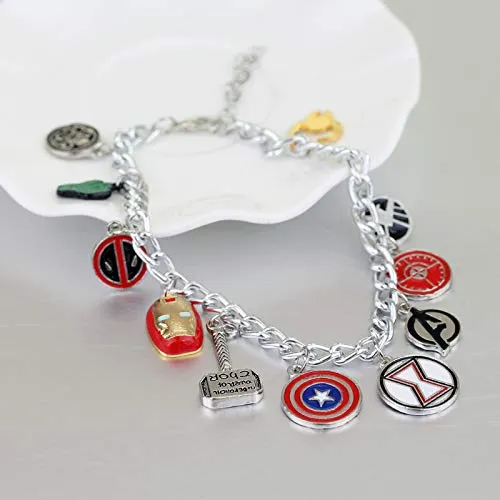 Yellow Chimes Bracelet for Women and Girls Fashion Silver Charm Bracelets for Women and Girls Avengers Merchandise Hanging Charms Bracelet for Girls Women Yellow Chimes Earrings