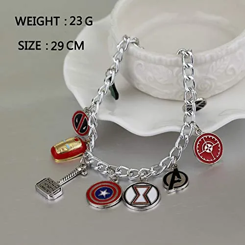 Yellow Chimes Bracelet for Women and Girls Fashion Silver Charm Bracelets for Women and Girls Avengers Merchandise Hanging Charms Bracelet for Girls Women Yellow Chimes Earrings