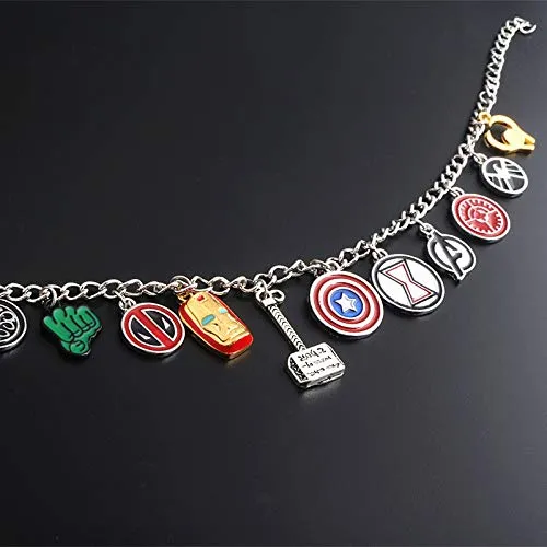 Yellow Chimes Bracelet for Women and Girls Fashion Silver Charm Bracelets for Women and Girls Avengers Merchandise Hanging Charms Bracelet for Girls Women Yellow Chimes Earrings
