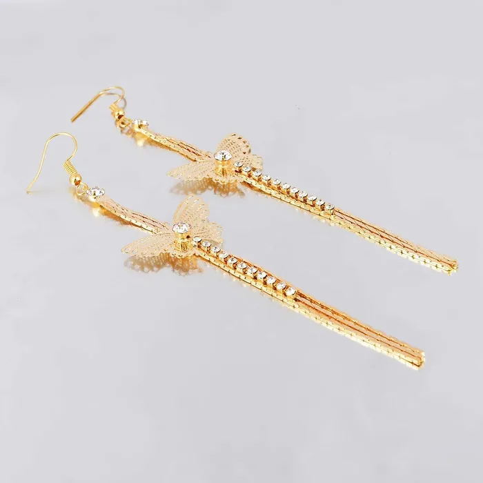 Yellow Chimes Bracelets Yellow Chimes Butterfly Thread Chandelier Earring for Women Girls