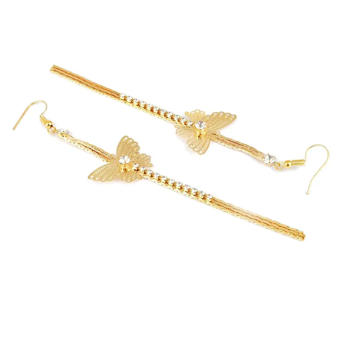 Yellow Chimes Bracelets Yellow Chimes Butterfly Thread Chandelier Earring for Women Girls