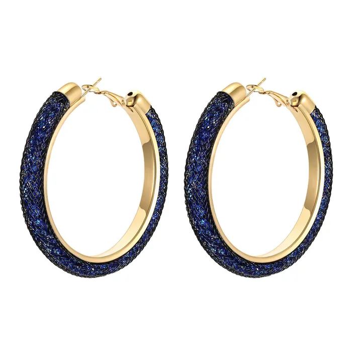 Yellow Chimes Bracelets Yellow Chimes Exclusive CrystalFilled Stylish Fashion Hoops Earrings for Women and Girls