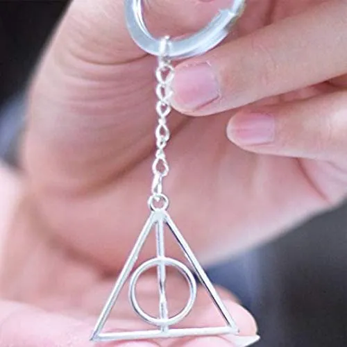 Yellow Chimes Bracelets Yellow Chimes Harry Potters Rotating Triangle Logo Metal Key Chain For Boys And Girls