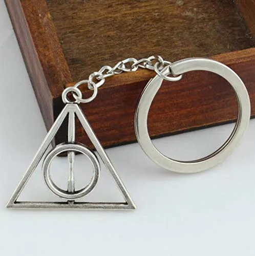 Yellow Chimes Bracelets Yellow Chimes Harry Potters Rotating Triangle Logo Metal Key Chain For Boys And Girls