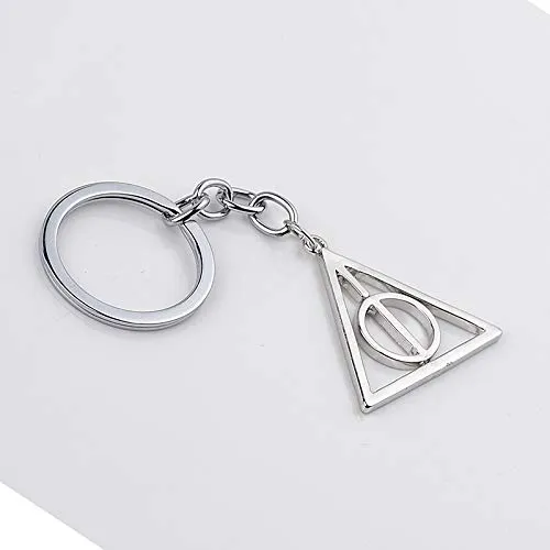 Yellow Chimes Bracelets Yellow Chimes Harry Potters Rotating Triangle Logo Metal Key Chain For Boys And Girls