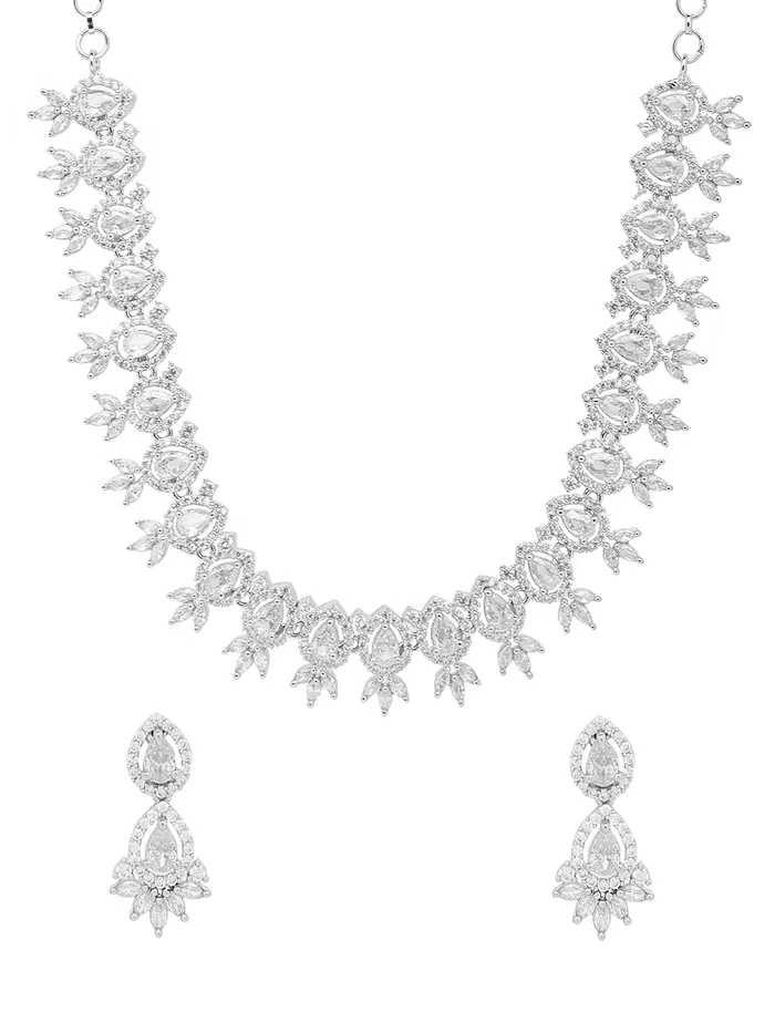 Yellow Chimes Bracelets Yellow Chimes Jewellery Set for Women American Diamond Bridal Wedding Multicolor AD Jewellery Necklace with Earring Set for Women and Girls Style 9 Yellow Chimes Bracelets Yellow Chimes Jewellery Set for Women American Diamond Bridal Wedding Multicolor AD Jewellery Necklace with Earring Set for Women and Girls Style 9