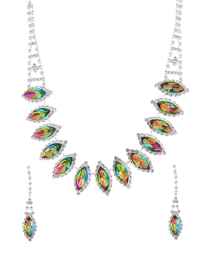 Yellow Chimes Bracelets Yellow Chimes Jewellery Set fort Women with Multicolor Crystal Studded Classic Design Silver Plated Necklace Set for Women and Girls Yellow Chimes Bracelets Yellow Chimes Jewellery Set fort Women with Multicolor Crystal Studded Classic Design Silver Plated Necklace Set for Women and Girls