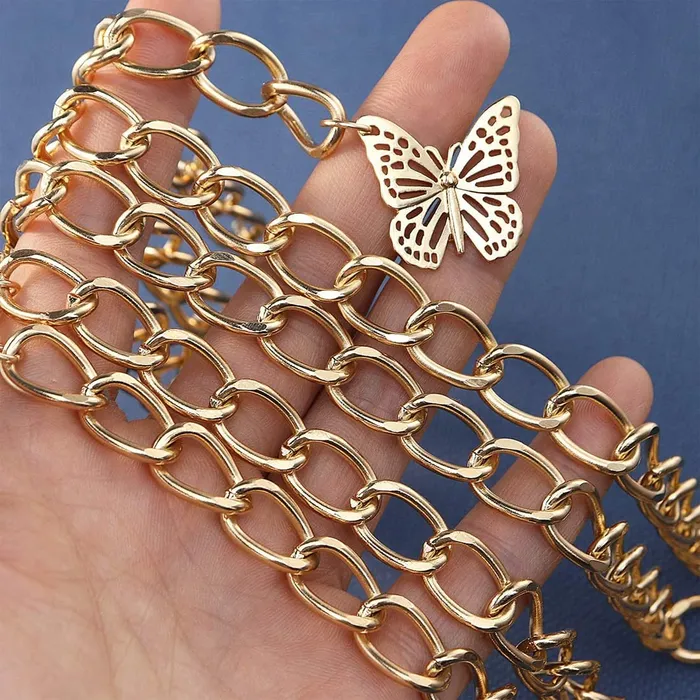 Yellow Chimes Bracelets Yellow Chimes Waist Chain For Women GoldToned Multilayer Waist Chain For Women and Girls