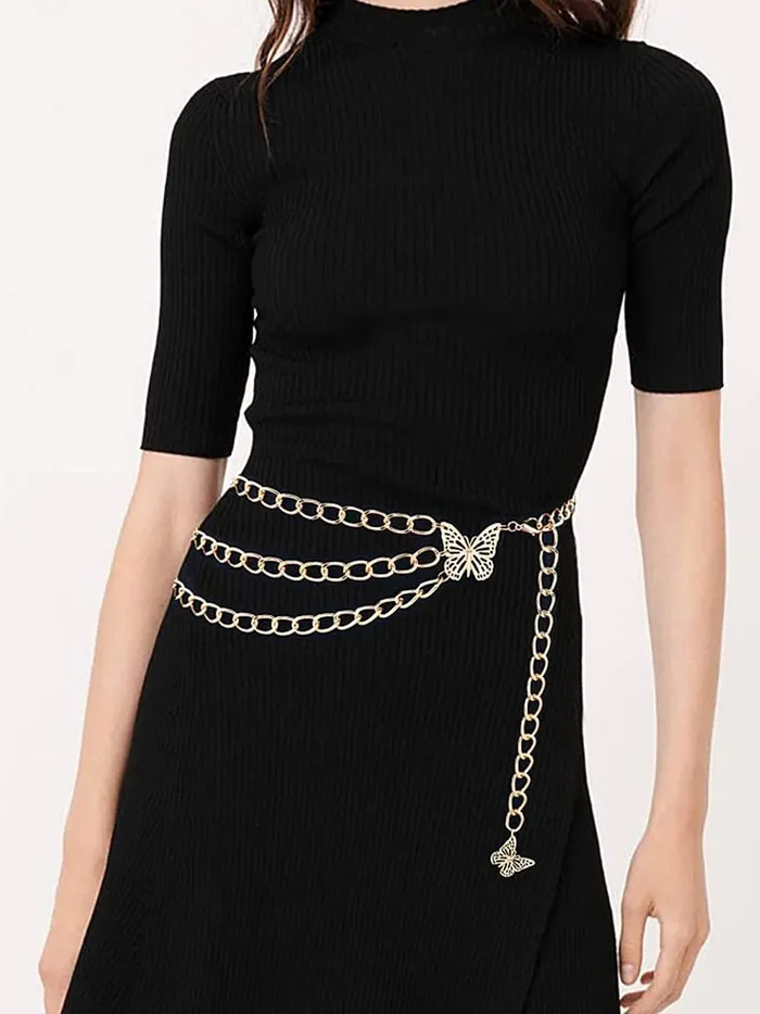 Yellow Chimes Bracelets Yellow Chimes Waist Chain For Women GoldToned Multilayer Waist Chain For Women and Girls
