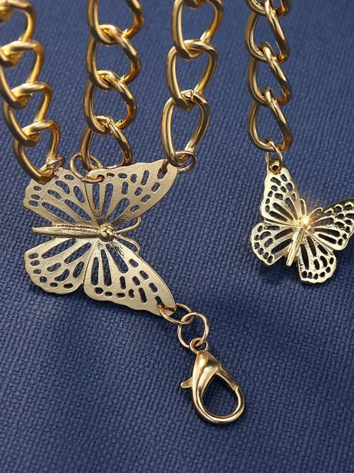 Yellow Chimes Bracelets Yellow Chimes Waist Chain For Women GoldToned Multilayer Waist Chain For Women and Girls