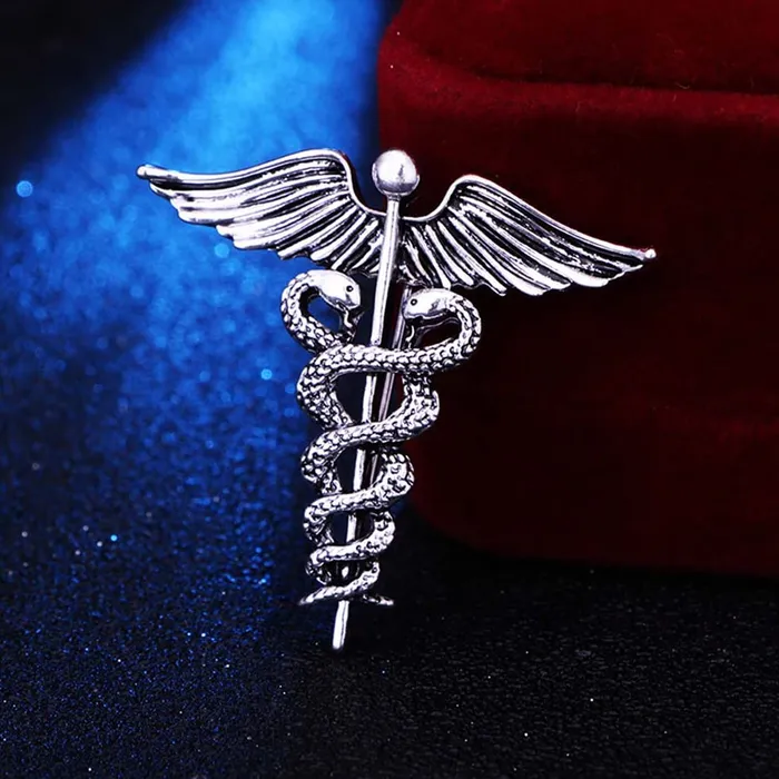 Yellow Chimes Brooch for Men and Boys Doctors Brooch for Men Suit Silver Toned Formal Stainless Steel Silver Brooch Birthday Gift for Men and Boys Anniversary Gift for Husband Yellow Chimes Necklaces