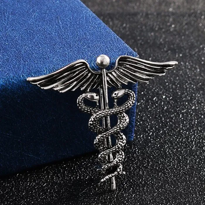 Yellow Chimes Brooch for Men and Boys Doctors Brooch for Men Suit Silver Toned Formal Stainless Steel Silver Brooch Birthday Gift for Men and Boys Anniversary Gift for Husband Yellow Chimes Necklaces