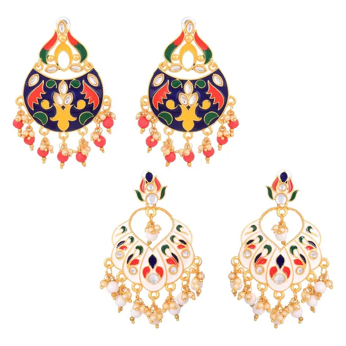Yellow Chimes Chandbali Earrings for Women Combo 2 Pairs Multicolor Meenakari Chandbali Earrings for Women and Girls Yellow Chimes Necklaces Yellow Chimes Chandbali Earrings for Women Combo 2 Pairs Multicolor Meenakari Chandbali Earrings for Women and Girls Yellow Chimes Necklaces