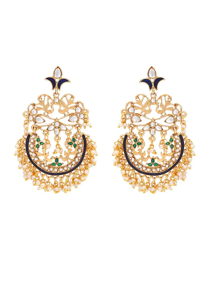 Yellow Chimes Chandbali Earrings for Women Ethnic Gold Plated Kundan Studded Peacock Design Pearl Moti Chand bali Earrings for Women and Girls Yellow Chimes Necklaces Yellow Chimes Chandbali Earrings for Women Ethnic Gold Plated Kundan Studded Peacock Design Pearl Moti Chand bali Earrings for Women and Girls Yellow Chimes Necklaces