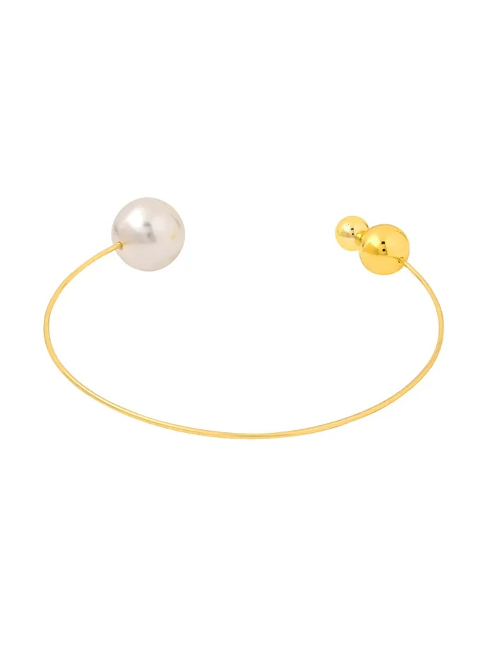 Yellow Chimes Choker Necklace for Women Fashion Golden Cuff Collar Necklace Pearl Open Choker Statement Necklace Western Necklace for Girls Birthday Anniversary Gift for Women Wife Yellow Chimes Rings